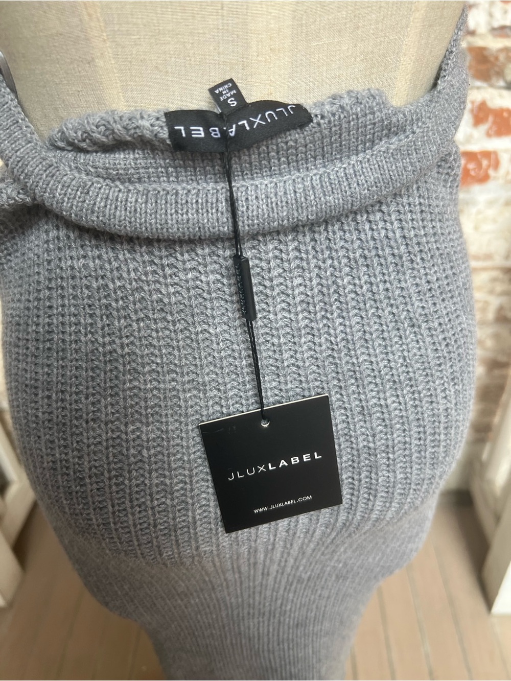JLuxeLabel Cable-Knit Wiggle Midi Skirt - Picture 8 of 8